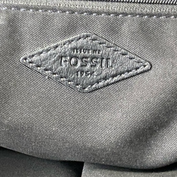 Fossil Kinley Cowhide Black Pebbled Leather Shopper Bag - Picture 13 of 16